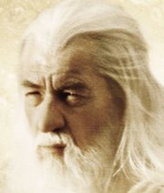 Sir Ian McKellen portrays Gandalf in Peter Jackson's The Lord of the Rings films.