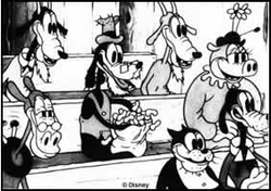 Goofy, AKA Dippy Dawg in his debut cartoon, Mickey's Revue