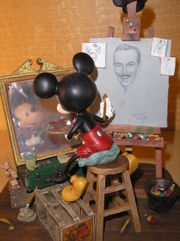 Mickey drawing Walt Disney