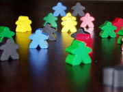 Carcassonne tokens, or meeples