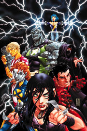 Cover of New X-Men #20, pencils by Mark Brooks. This issue marks not only a new direction for the title, but the dropping of Academy X from its title.