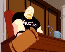 An animated version of Austin in episode "The Delivery" of Dilbert.