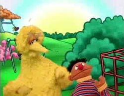 Big Bird finds Ernie in a game of Journey to Ernie.