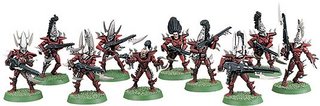 A squad of Dark Eldar Warriors