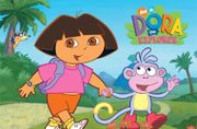 Dora the Explorer (left) and Boots are the series' protagonists.