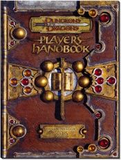 The Player's Handbook for D&D version 3.5, one of the game's three core rulebooks