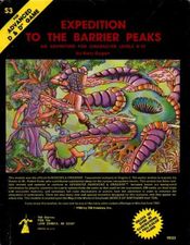S3: Expedition to the Barrier Peaks was one of the few adventures released by TSR to include science-fiction elements, such as ray guns and robots.