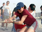 Tug of war is an easily organized, impromptu game that requires little equipment.