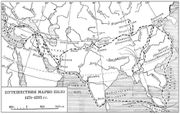 A Russian Map of the journeys of Marco Polo.