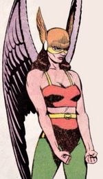 Shiera Sanders as Hawkgirl. Art by Steve Rude.
