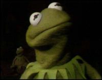 Kermit singing "It's Not Easy Bein' Green"