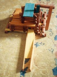 A sawmill made from Lincoln Logs.