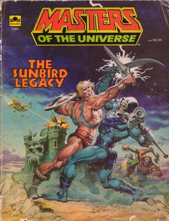 Clash of the titans: He-Man and Skeletor face off on the cover of a vintage MOTU graphic novel.