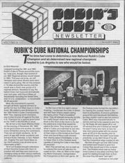 Ideal Toys published the Rubik's Cube Newsletter from 1982 to 1983.