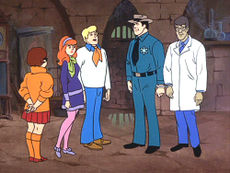 Every episode of the original Scooby-Doo format contains a penultimate scene in which the kids unmask the ghost-of-the-week to reveal a real person in a costume. From Scooby-Doo, Where are You! season two, episode one ("Nowhere to Hyde", September 12, 1970).