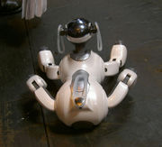 The AIBO ERS-7 resembles a small dog